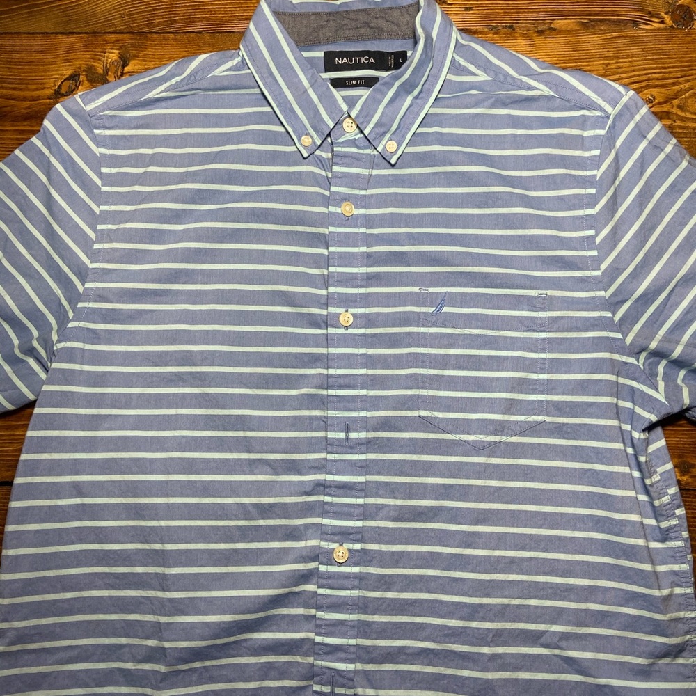 Nautica slim fit stripe shirt
